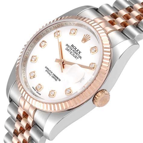 rolex datejust 36 rose gold diamond|rolex datejust 36mm price.